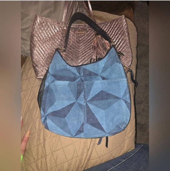 🍁🍂NWT Rare htf AIMEE KESTENBERG GOOD TIMES DENIM BAG - Picture 5 of 8